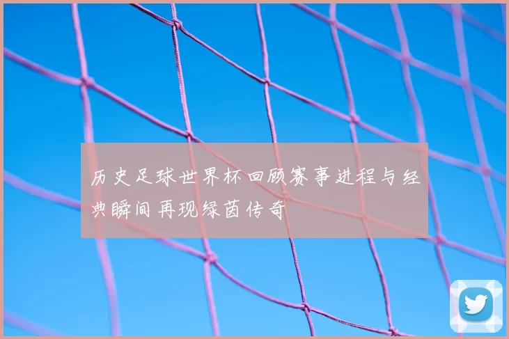 历史足球世界杯回顾赛事进程与经典瞬间再现绿茵传奇